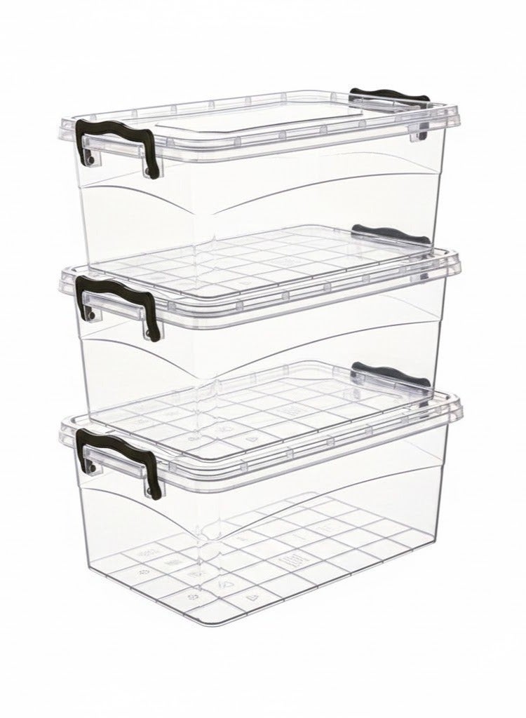 فافيلا طقم علب بلاستيك متعدد الاستخدامات-3 قطعة جودة عالية - سعة1.2 لتر - Image 2